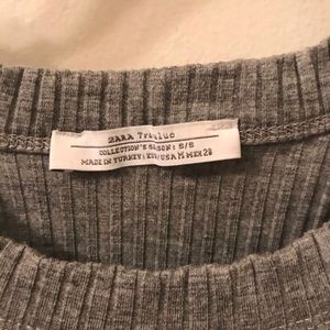 Zara Tops - Gray Zara High Neck Ribbed Tank Size Medium Zara Tops - Gray Zara High Neck Ribbed Tank Size Medium